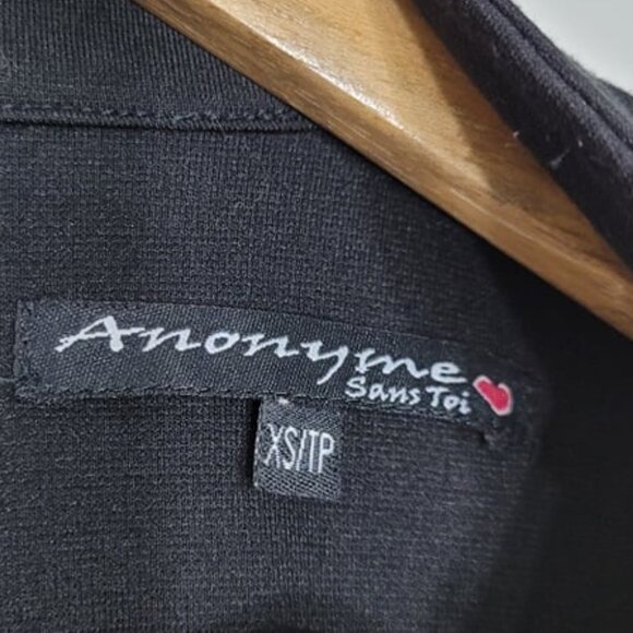 Societe Anonyme Black Sleeveless V-Neck Knee Length Sheath Dress Size XS - Picture 3 of 10